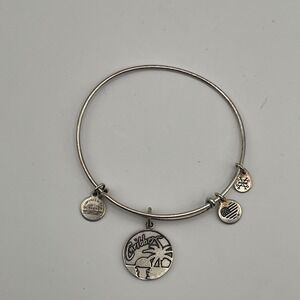 Alex‎ and Ani Caribbean Charm Bangle Bracelet Expandable Silver Tone